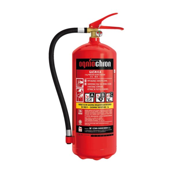 GAŚNICA PROSZKOWA 6KG GPX ABC + GRATIS ZNAK Z GAŚNICĄ